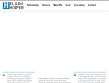 Tablet Screenshot of heliumwhisper.com